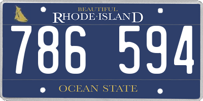 RI license plate 786594