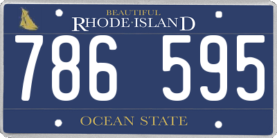 RI license plate 786595