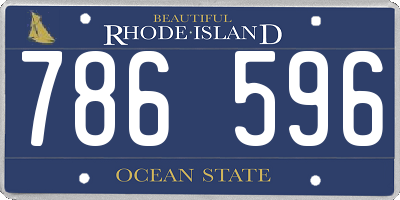 RI license plate 786596