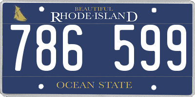 RI license plate 786599