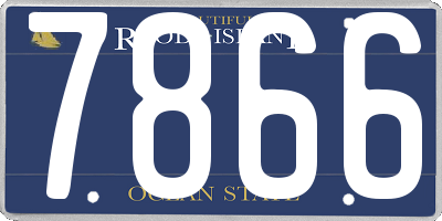 RI license plate 7866