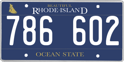 RI license plate 786602