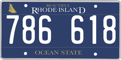 RI license plate 786618
