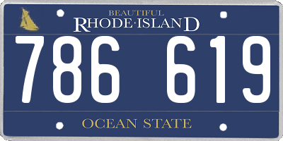 RI license plate 786619