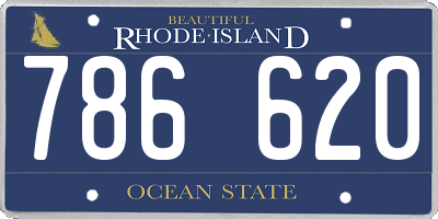 RI license plate 786620