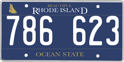 RI license plate 786623