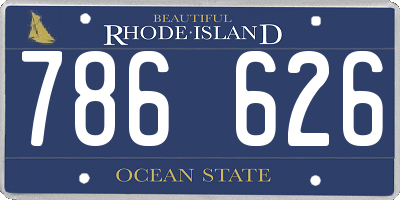 RI license plate 786626