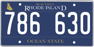 RI license plate 786630