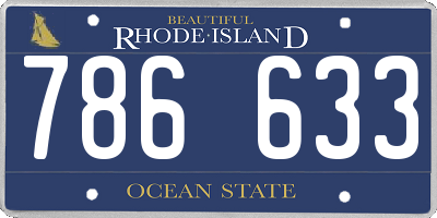 RI license plate 786633