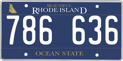 RI license plate 786636