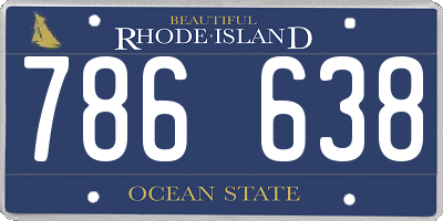 RI license plate 786638