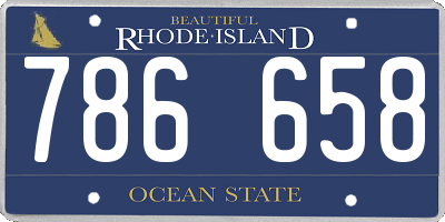 RI license plate 786658