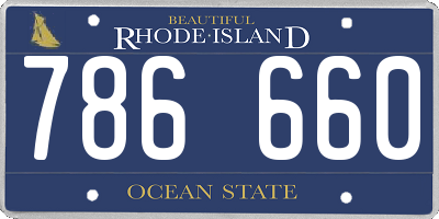 RI license plate 786660