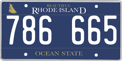 RI license plate 786665