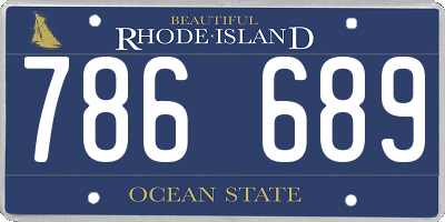 RI license plate 786689