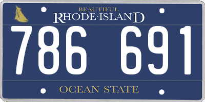 RI license plate 786691