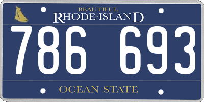 RI license plate 786693
