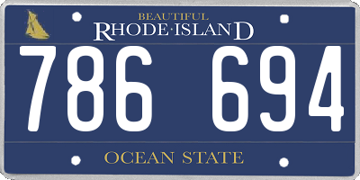 RI license plate 786694