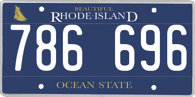 RI license plate 786696
