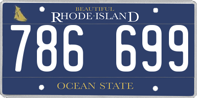 RI license plate 786699