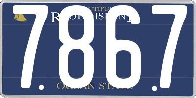 RI license plate 7867