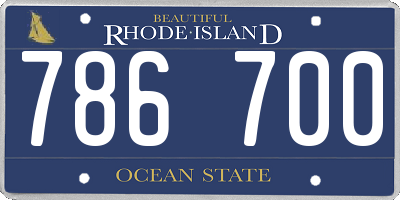 RI license plate 786700
