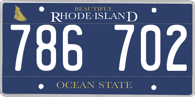 RI license plate 786702