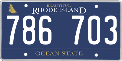 RI license plate 786703