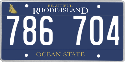 RI license plate 786704