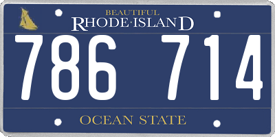RI license plate 786714