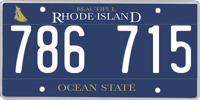 RI license plate 786715