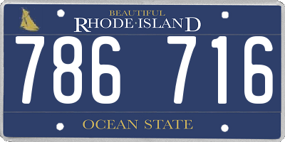 RI license plate 786716
