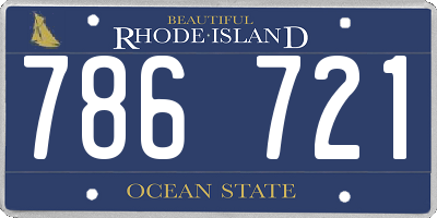 RI license plate 786721