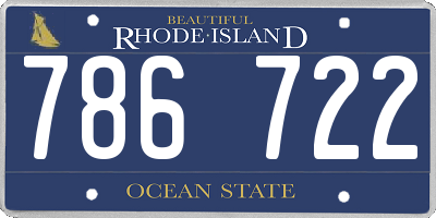 RI license plate 786722