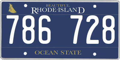 RI license plate 786728
