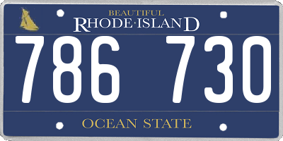 RI license plate 786730