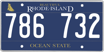 RI license plate 786732
