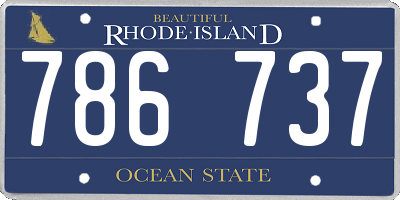 RI license plate 786737