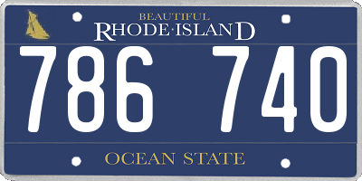 RI license plate 786740