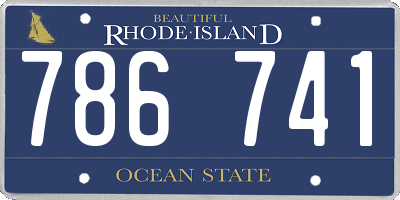 RI license plate 786741