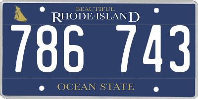 RI license plate 786743
