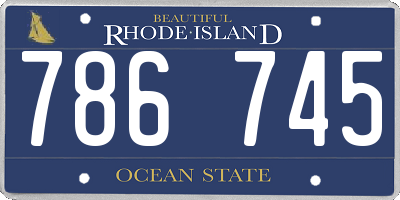 RI license plate 786745