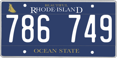 RI license plate 786749