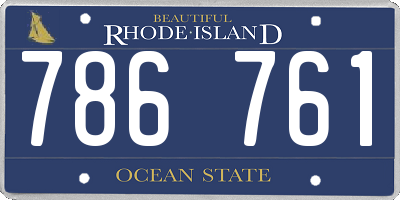 RI license plate 786761