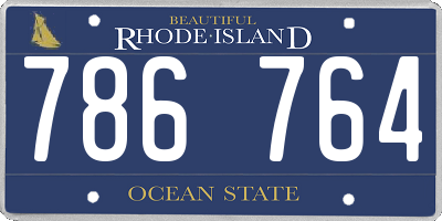 RI license plate 786764