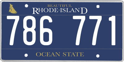 RI license plate 786771