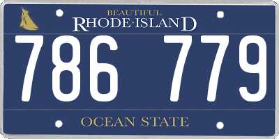 RI license plate 786779