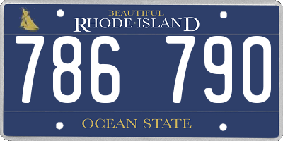 RI license plate 786790