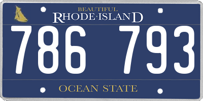 RI license plate 786793