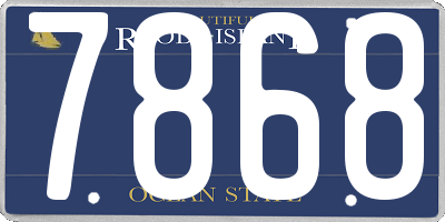 RI license plate 7868